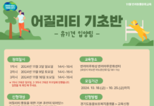 반려마루 화성에서 댕댕이와 함께하는 스포츠 교육 신청하세요! 반려마루 화성에서 어질리티 교육, 유기견 입양자면 누구나 참여가능